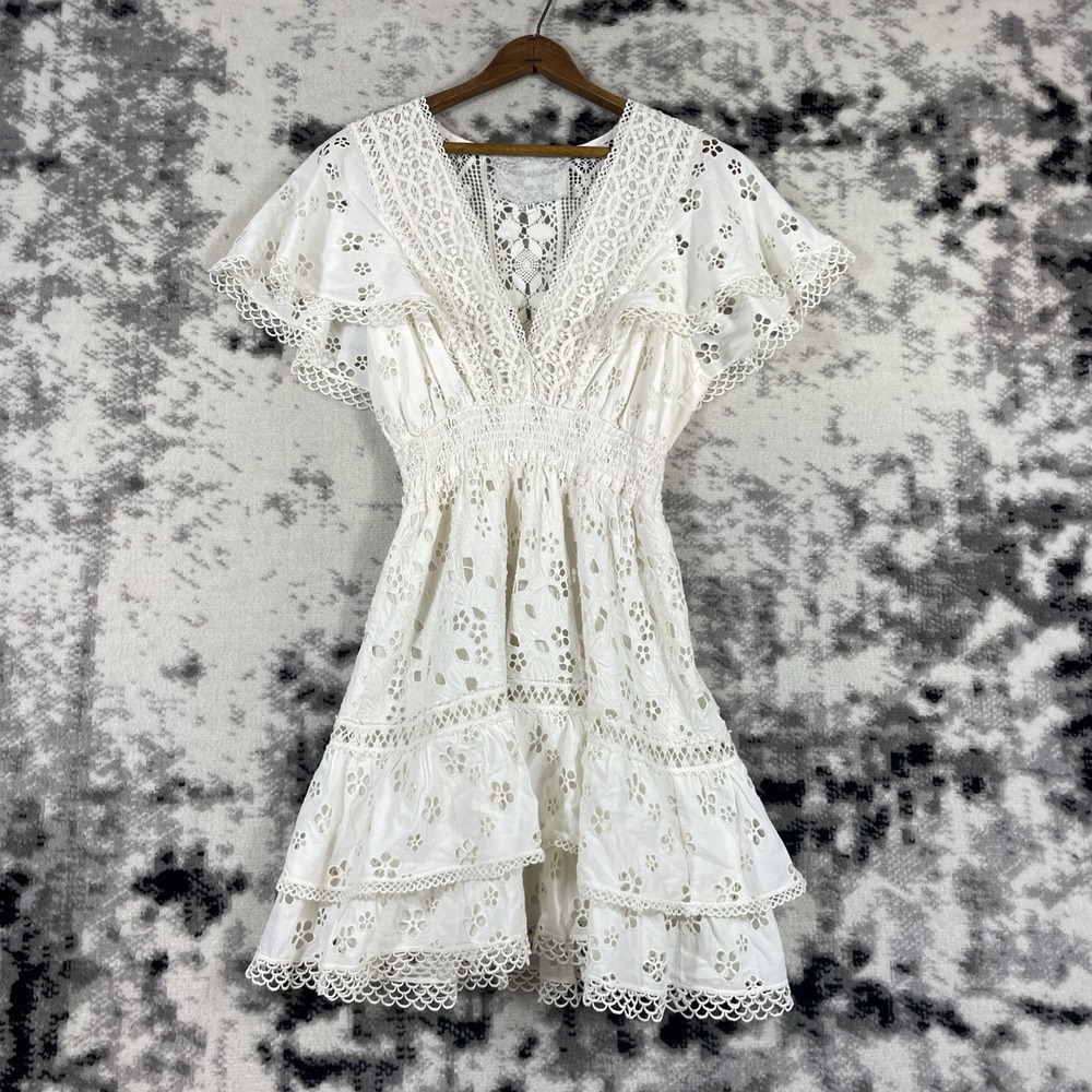 Temptation Positano Turchese Dress Womens Medium Cottagecore Boho Whimsigoth